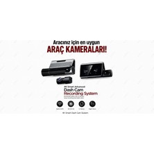 Nivego Dxtel X18 4K Dokunmatik Araç Kamerası Ön Arka Kamera Wifi Gece Görüşlü G-Sensör Park Modu Döngüsel Kayıt Dash Cam 3 Kameralı