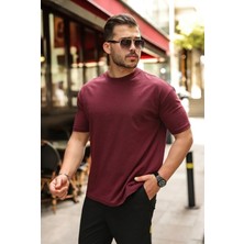 Lune Store Erkek Kolları Dar Kesim Rahat Kalıp Basic Tişört