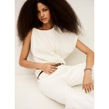 Ba&sh Ekru Kadın T-Shirt