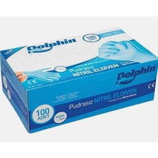 Dolphin Pudrasız Mavi Nitril Muayene Eldiveni  1 Kutu - Mdr -100 Lü