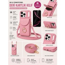 Jolita iPhone 14 Pro Max Uyumlu Boyun Askılı Deri Kartlıklı Yüzüklü Standlı Telefon Kılıfı Boyun Askılı Deri Kartlıklı Yüzüklü Standlı Telefon Kılıfı