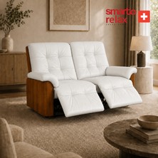 Smarto Relax Berlin Ikili Tv Koltuğu Deri Yatan Ayak Uzatmalı Ergonomik Baba Koltuğu