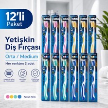 Dynamic Premium Care Medium Orta Diş Fırçası 12 Adet Tekli Ambalajlı Karışık Renk