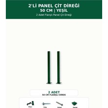 Başkent Çit Sistemleri 2'li Panel Çit Direği 50CM Yükseklik Yeşil Renk
