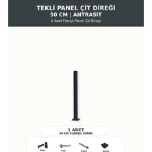 Başkent Çit Sistemleri Panel Çit Direği 50CM Yükseklik Antrasit Renk