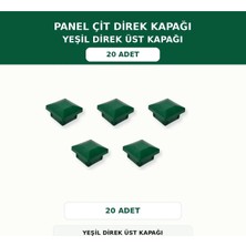 Başkent Çit Sistemleri Panel Çit Direği Kapak 20'li Yeşil Renk