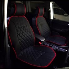 Die Grup Hyundai I20 ile Uyumlu Oto Koltuk Minderi Ön 2'li Set Elegance Siyah Kırmızı