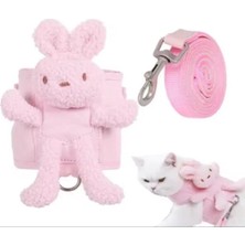 EkoAlışverişDünyam Evcil Hayvan Peluş Ayıcıklı Göğüs Gezdirme Tasması Set
