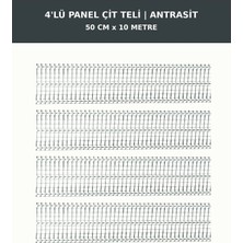 Başkent Çit Sistemleri 4'lü Panel Çit Teli 10 Metre 50CM Yükseklik Antrasit Renk