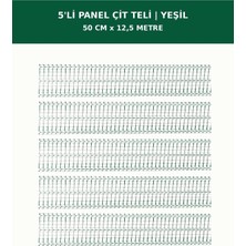 Başkent Çit Sistemleri 5'li Panel Çit Teli 12,5 Metre 50CM Yükseklik Yeşil Renk