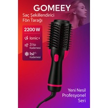 Premini 2200W Profesyonel Saç Şekillendirici Fön Tarağı, Ionic+ Teknoloji, 3 Isı Kademesi