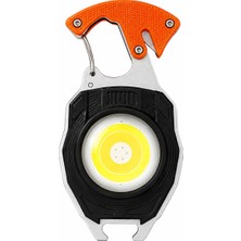 Alaska SDR-5417 Şarjlı Cob LED Anahtarlık Fener | Type-C Şarjlı, Mıknatıslı, Açacaklı, Karabinalı Mini El Feneri