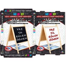 EkoAlışverişDünyam Yazı Tahtası Çift Taraflı Ayaklı Mıknatıslı Yazı Tahtası Seti 110 x 60