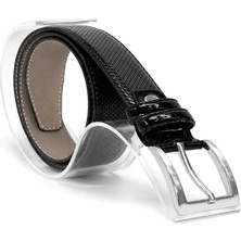 N Trend Siyah 3 cm Klasik Metal Tokalı Rugan Erkek Çocuk Kemer