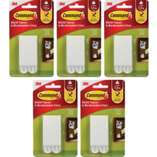 3m Command Büyük Boy Cırt Cırt Bant 20 Çift 5'li 7,2 kg Taşıma Kapasitesi ile Güçlü Yapıştırıcı 17206