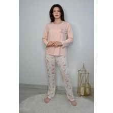 Cossy By Aqua Kadın Pudra Pijama Takımı 26124