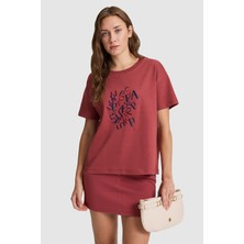 U.s. Polo Assn. Kadın Vişne Tişört 50323491-VR223