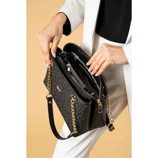 Just Polo Günlük Kombinlere Uygun Kadın Baskılı Uzun Ayarlanabilir Askılı Şık El ve Omuz Çantası Shoulder Bag