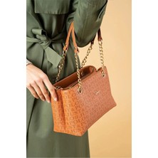 Just Polo Kadın Baskılı Uzun Ayarlanabilir Askılı Şık El ve Omuz Çantası Shoulder Bag