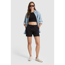 U.s. Polo Assn. Kadın Siyah Şort (Örme) 50323525-VR046