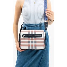 Just Polo Günlük Kombinlere Uygun Kadın Ekose El ve Omuz Çantası 6011MH