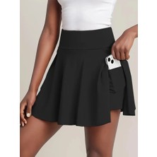 Lune Store Kadın Yüksek Bel Cepli Sandy Short Etek
