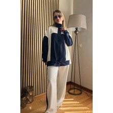 Cardella Luna Premium Oversize Fermuarlı Tesettür Uyumlu Ikili Takım - Rahat Kalıp Pantolonlu Kadın Takımı