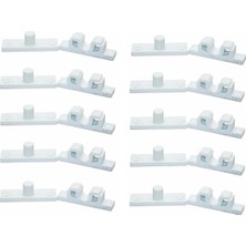 EkoAlışverişDünyam 10 Adet Plastik Beyaz Sineklik Çıtçıtı – Dayanıklı ve Pratik Sineklik Sabitleme Aparatı