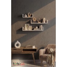 Tulip Life Dekoratif Beyaz Uçan Duvar Rafı