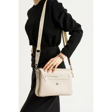 Just Polo Orijinal Kadın Krem Lüks Ayarlanabilir Askılı Omuz Çantası Shoulder Bag 235014MH