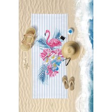Vevien Home Summer Flamingo Dijital Baskılı 75X150 cm Plaj Havlusu
