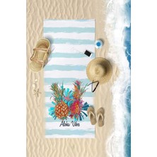 Vevien Home Summer Pineapple Dijital Baskılı 75X150 cm Plaj Havlusu