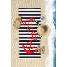 Vevien Home Summur Anchor Dijital Baskılı 75X150 cm Plaj Havlusu