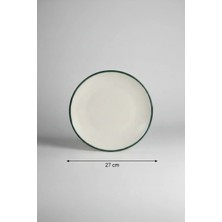 6'lı Valencia Servis Tabağı 27CM Rim Yeşil Rinart