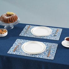 Karaca Home Petra Patterned Amerikan Servisi 2'li Set Mavi Beyaz