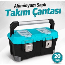 Badem10 Alüminyum Saplı Metal Kilitli Takım Çantası 20 Inç Geniş Hacimli Alet Edevat Taşıma Çantası