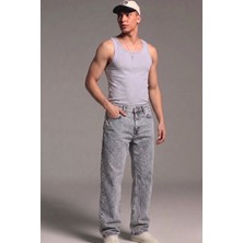 Comstar Erkek Relaxed Fit  5 Cepli Açık Gri Kot Pantolon