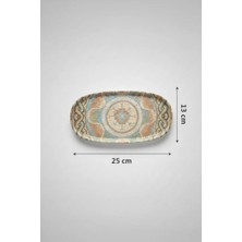 6'lı Toledo Oval Kayık Tabak 25CM Dijital Celest Rinart