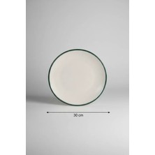6'lı Valencia Servis Tabak 30CM Rim Yeşil Rinart