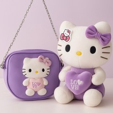 Empressco Hello Kitty Mor Peluş Oyuncak 35CM + Deri Çanta – Şık Hediye Seti - Fiyatı, Yorumları