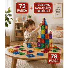 Empressco 78 Parça Manyetik Yapı Blokları Mıknatıslı Bloklar Fermuarlı Taşıma Poşeti Hediyeli - Fiyatı, Yorumları