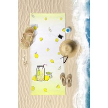 Vevien Home Summer Lemon Dijital Baskılı 70X150 cm Plaj Havlusu