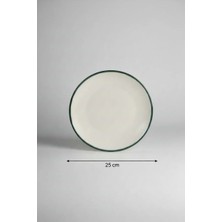 6'lı Valencia Servis Tabağı 25CM Rim Yeşil Rinart