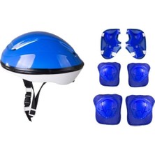 Empressco Erkek Mavi Kask Dizlik Dirseklik Koruyucu Set - Fiyatı, Yorumları