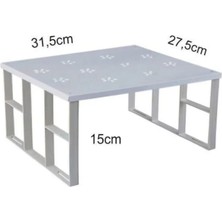Elçi Home Flowers Düzenleyici Metal Raf 1 Adet - Dolap Içi Düzenleyici Çok Amaçlı Metal Raf