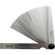 WERKA Dwmeasuring 20 Yaprak Filler Çakısı Sentil 0.02 - 0.40" / 200MM DW9FC2020N