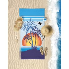 Vevien Home Tropical Sunrise Dijital Baskılı Plaj Havlusu 75 x 150 cm