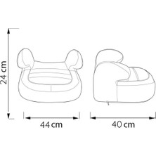 Home Station Comfymax Premium 15-36KG Yükseltici Oto Koltuğu Grey Jean