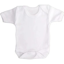 Home Station Sema Baby Yarım Kol Badi (Body) 0-3 Ay - Beyaz