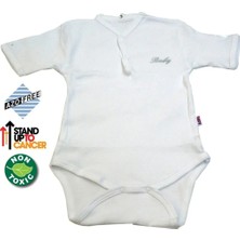 Home Station Sema Baby Yarım Kol Kaşkorse Badi (Body) - Beyaz 6-12 Ay